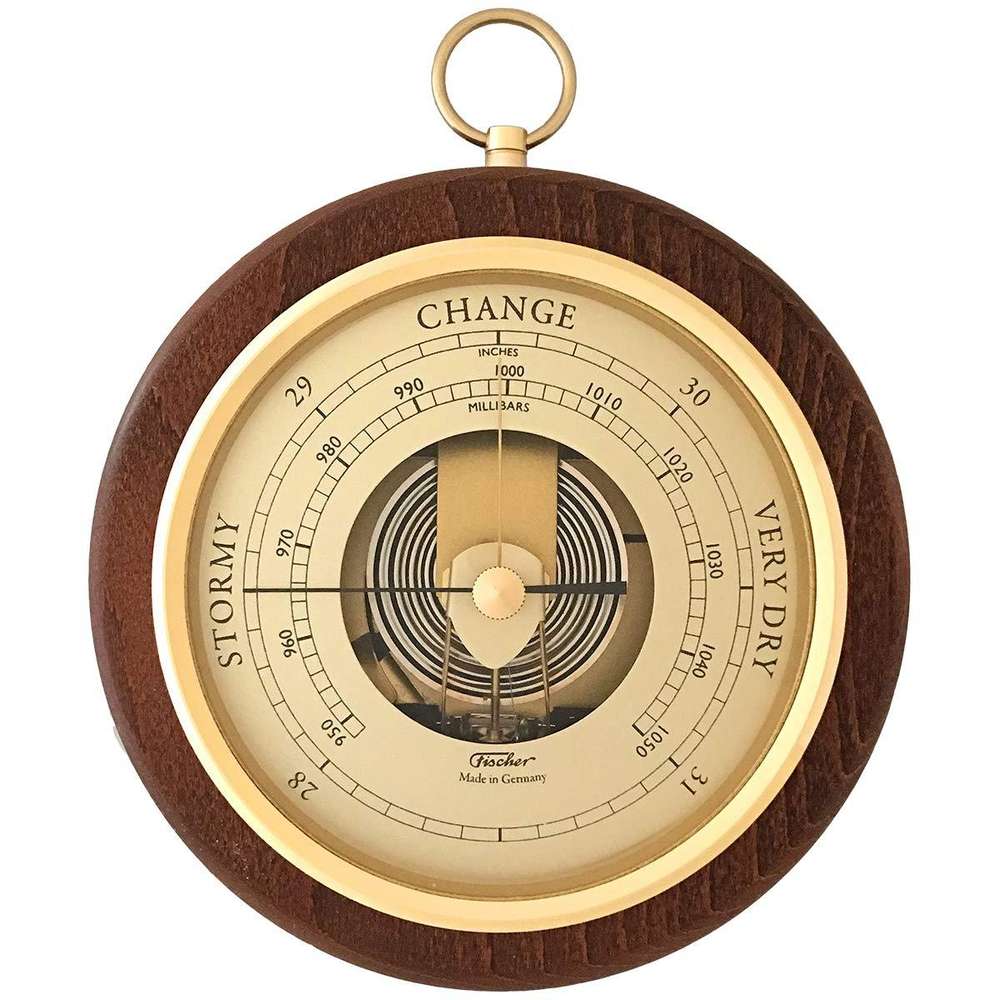 Fischer Barometer Brass-Walnut 170 mm / 6.7" - 1436R-12 (US Version)