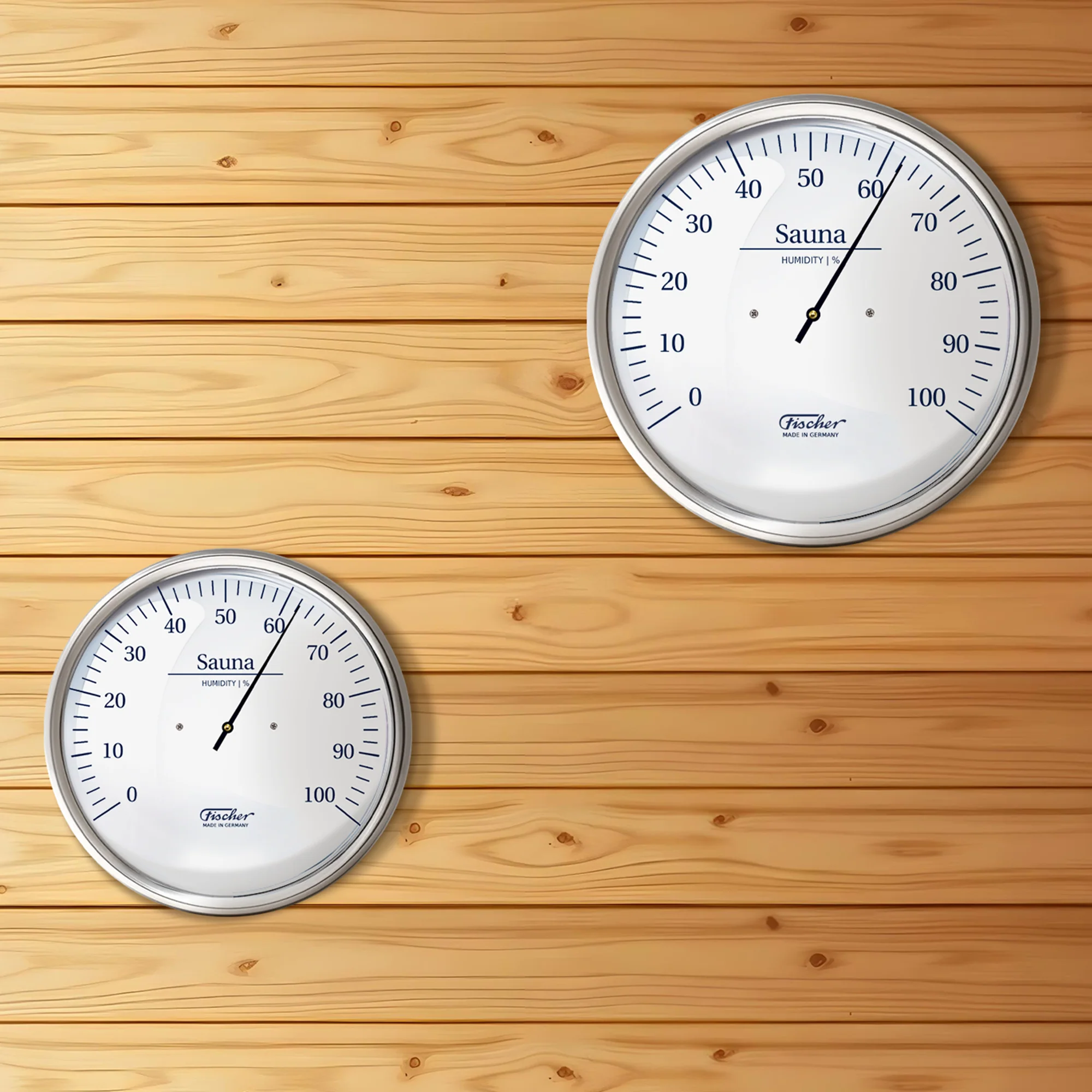 Fischer Sauna Hygrometer, Stainless Steel  (English) - Image 7
