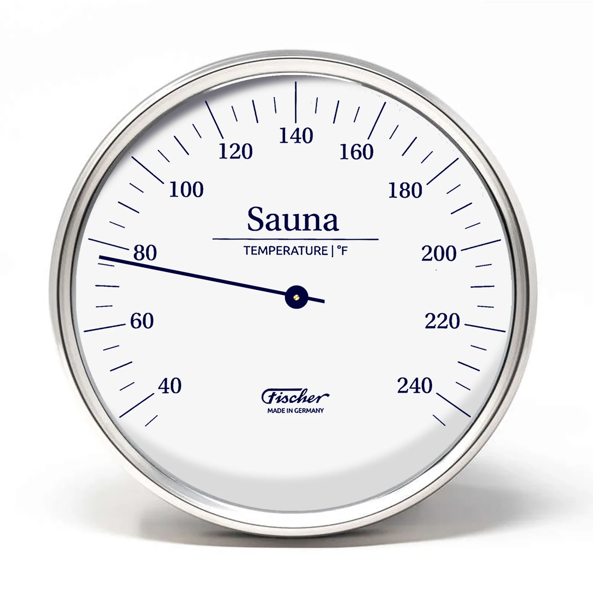 Fischer Sauna Thermometer + Hygrometer, Stainless Steel (US Version °F) - Image 3