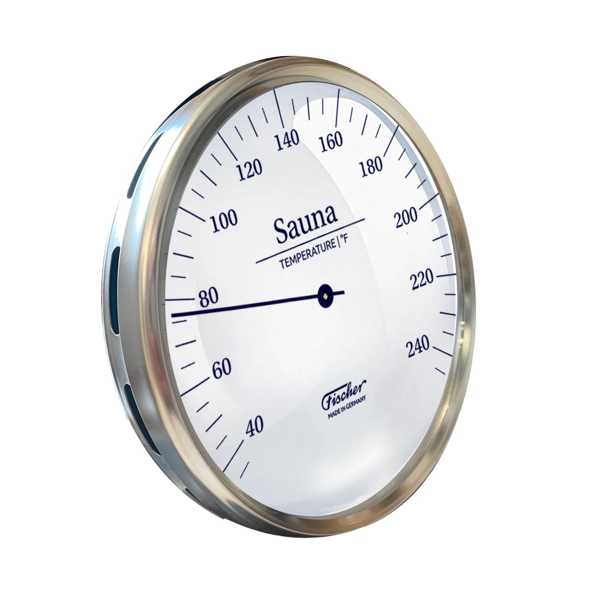 Fischer Sauna Thermometer + Hygrometer, Stainless Steel (US Version °F) - Image 4