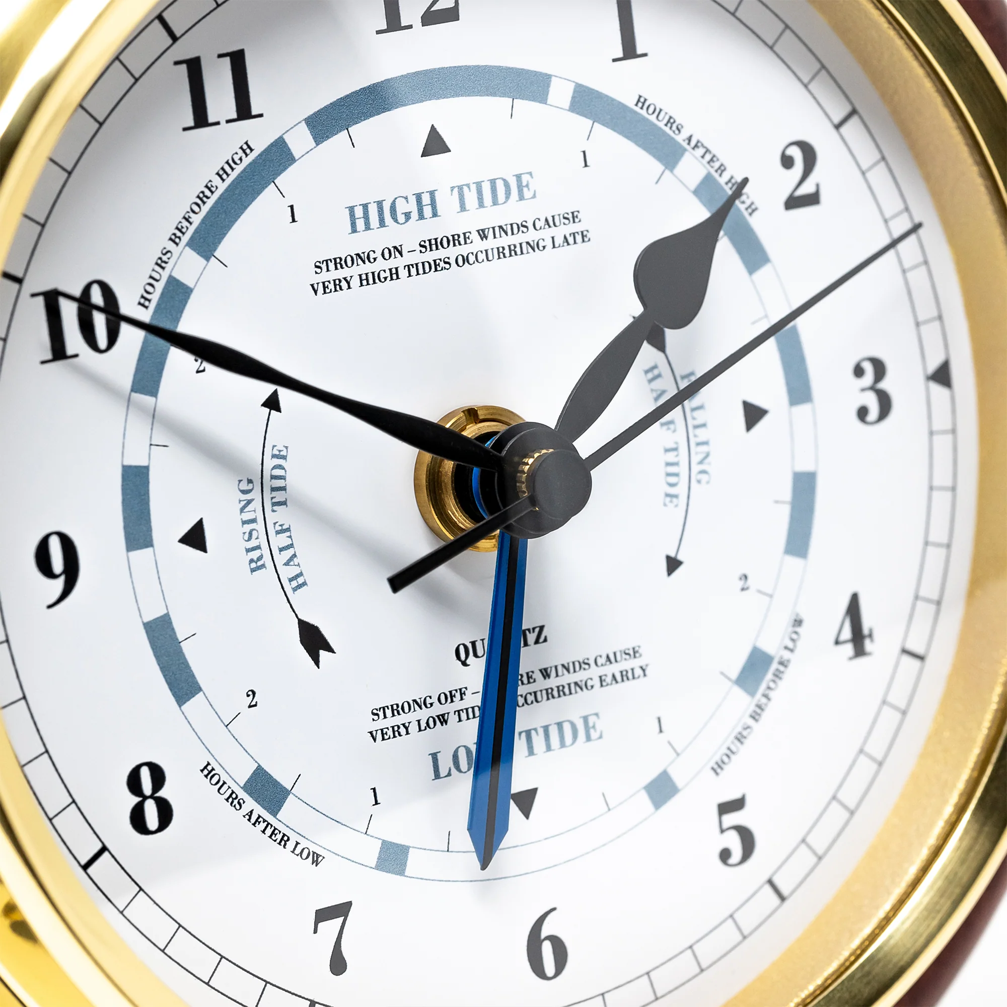 Fischer Tide Clock, Brass / Mahogany Coloured - 1434GU-22 - Image 2
