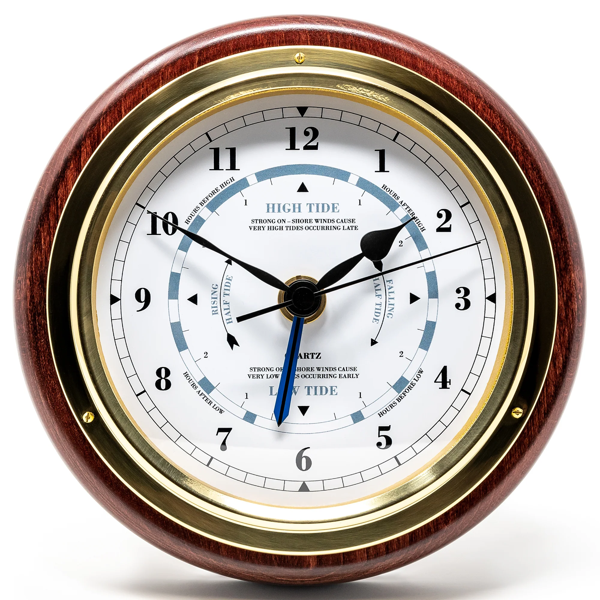 Fischer Tide Clock, Brass / Mahogany Coloured - 1434GU-22 - Image 3