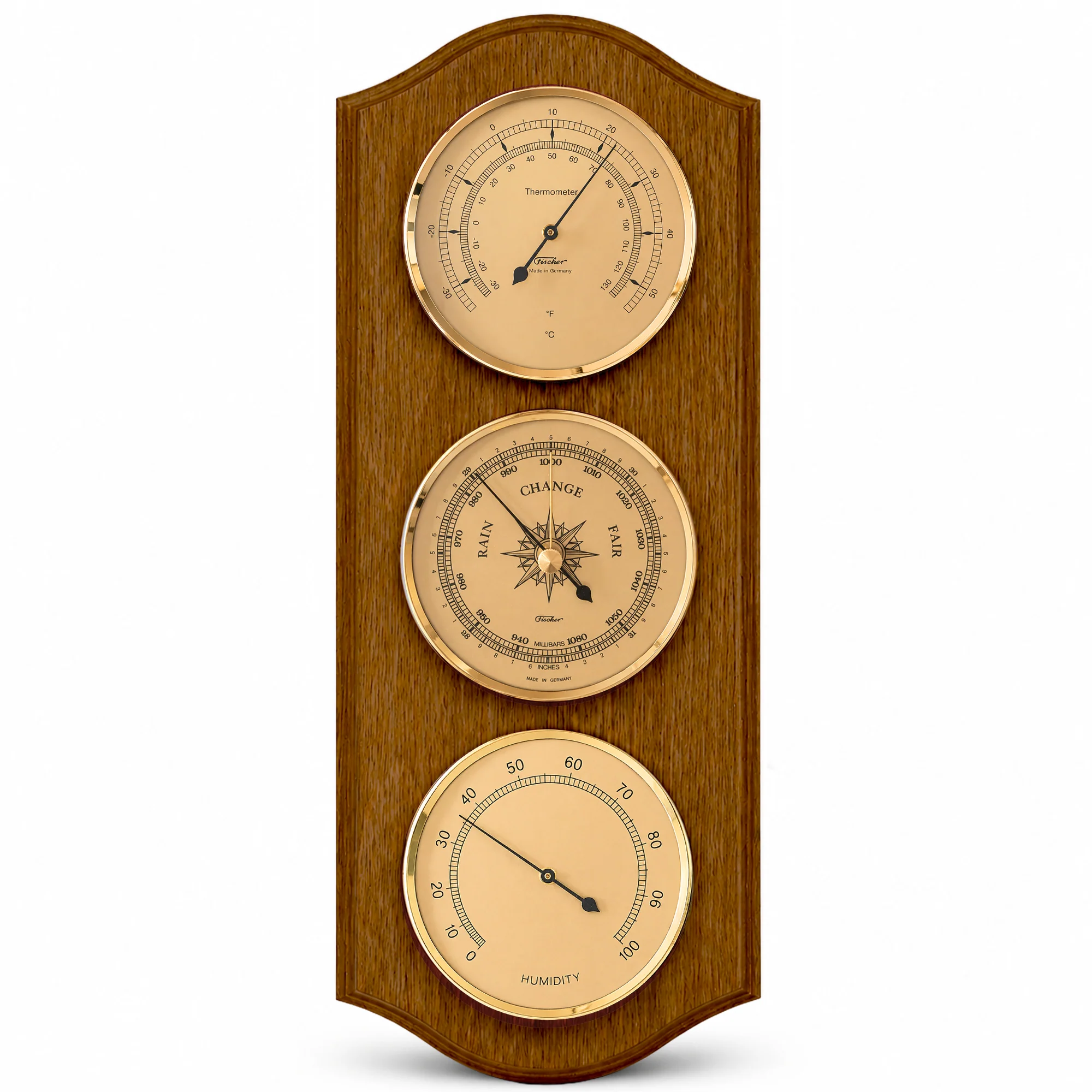 Fischer Weather Station 9178 - Thermometer, Barometer & Hygrometer - 395 mm / 15.6" - US Version - Image 6