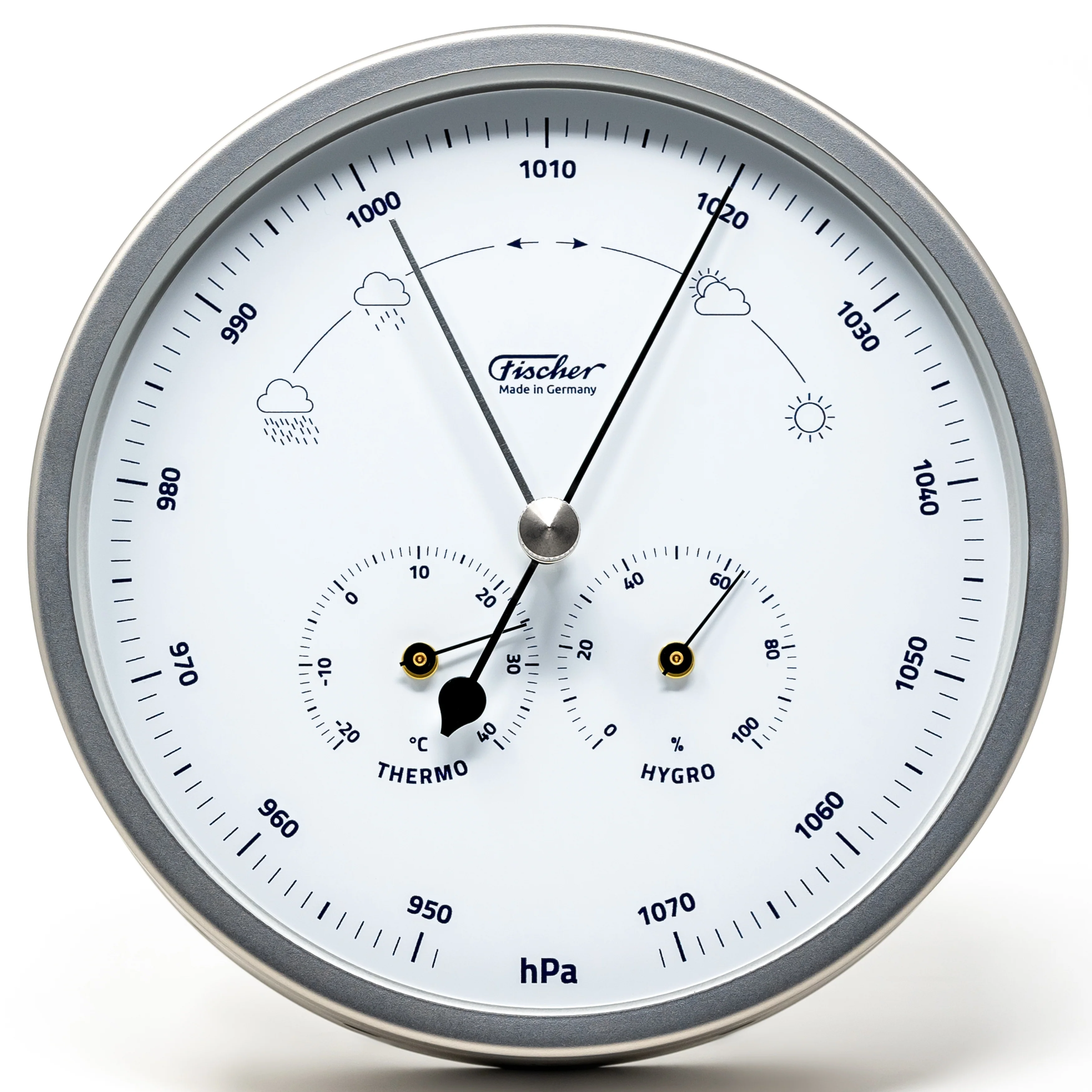 Fischer Barometer with Thermometer & Hygrometer 6.3" - 1602-01 (German Display / °C) - Image 3