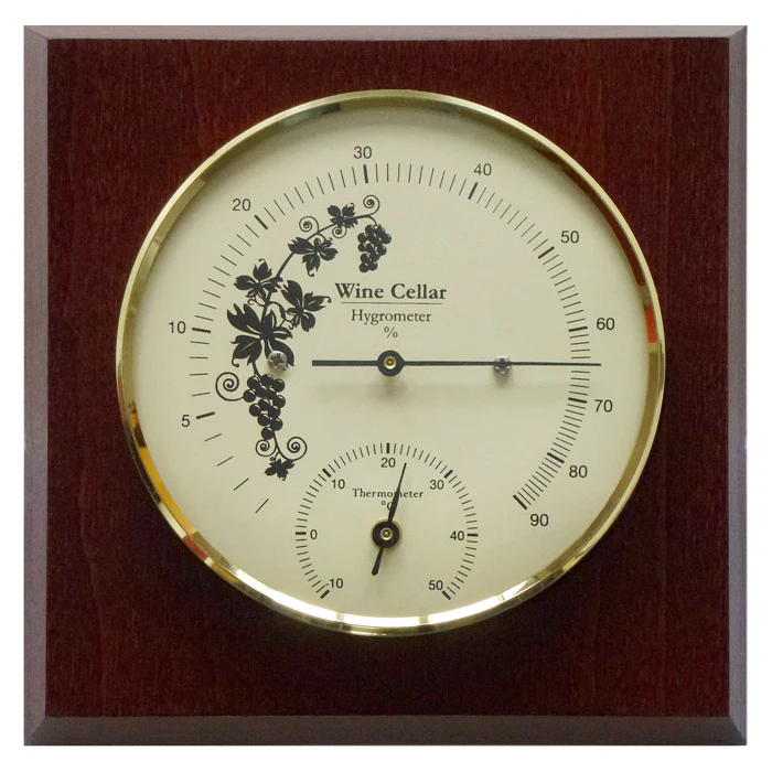 Fischer Wine Cellar Hygrometer & Thermometer 140 mm / 5.5" - 1225HT-22EN (English, °C)
