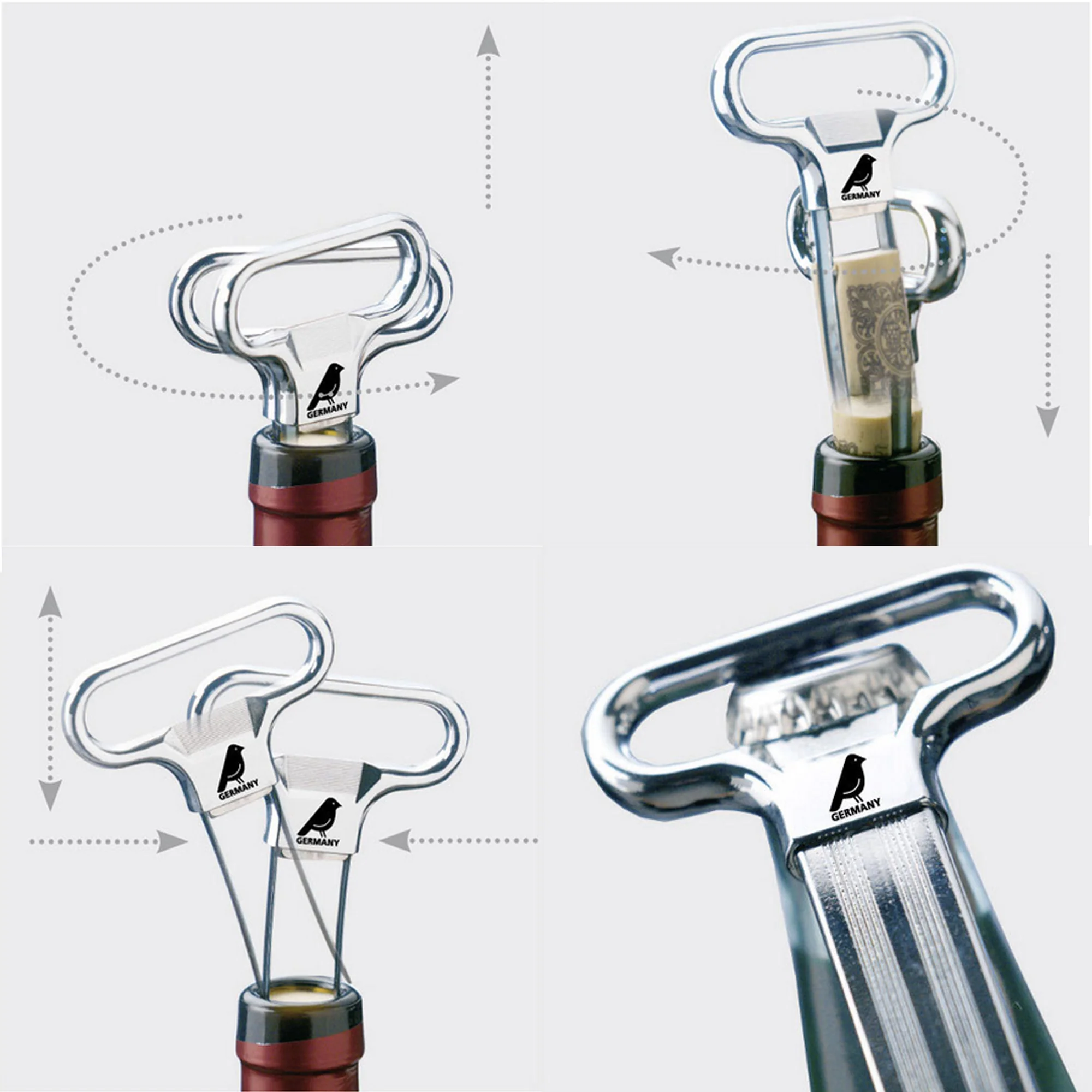 Goldspatz Bottle Opener and Corker OH-HA Chrome-plated - Image 3
