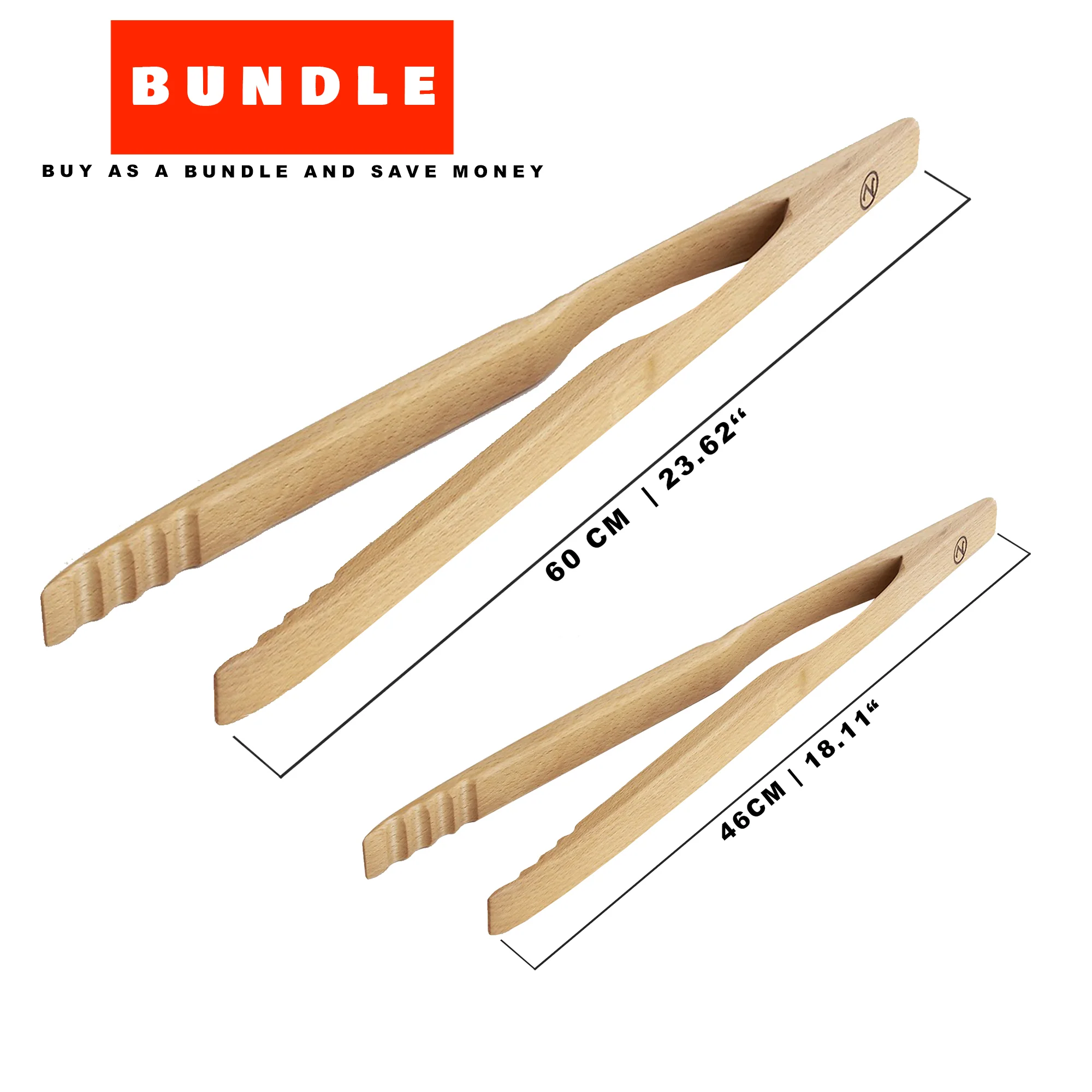 Zetzsche Kitchen Grill Tongs, Beech Wood, Gift Box - Image 10