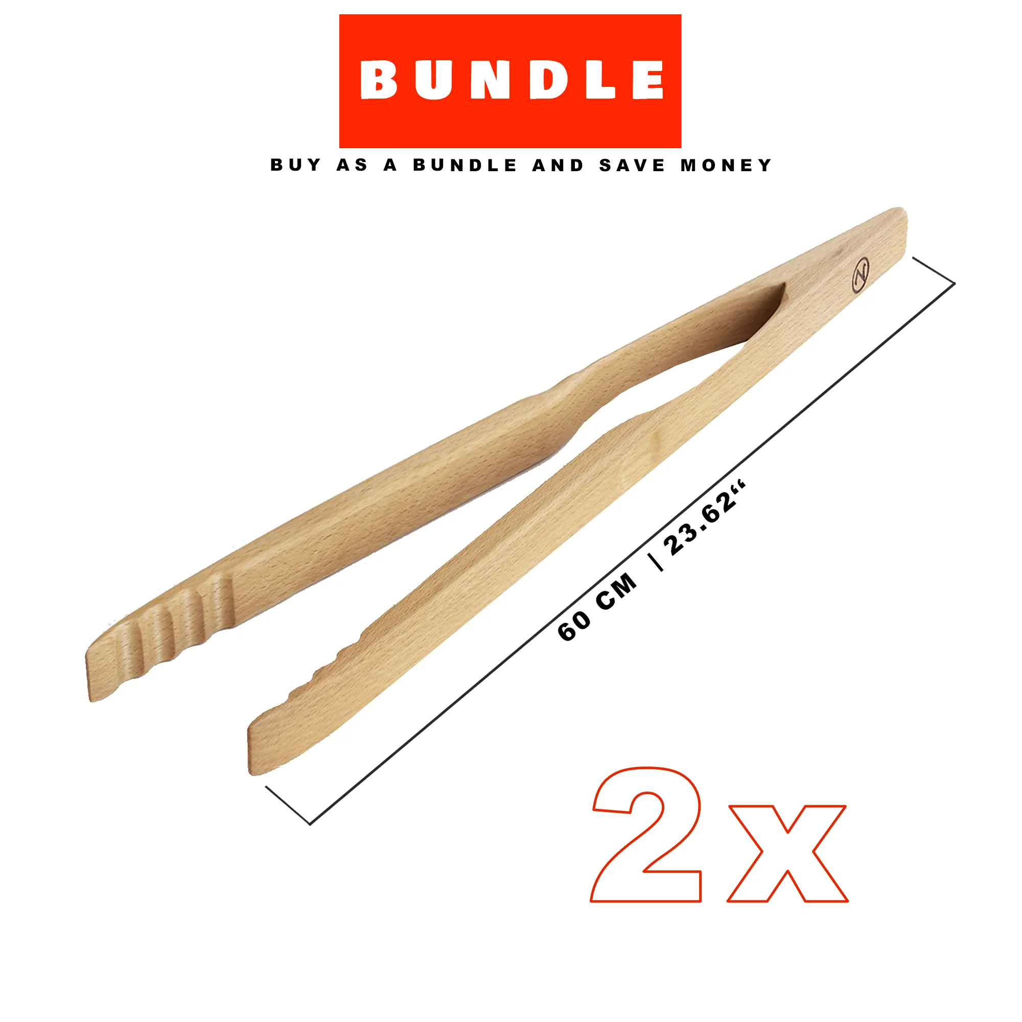 Zetzsche Kitchen Grill Tongs, Beech Wood, Gift Box - Image 11