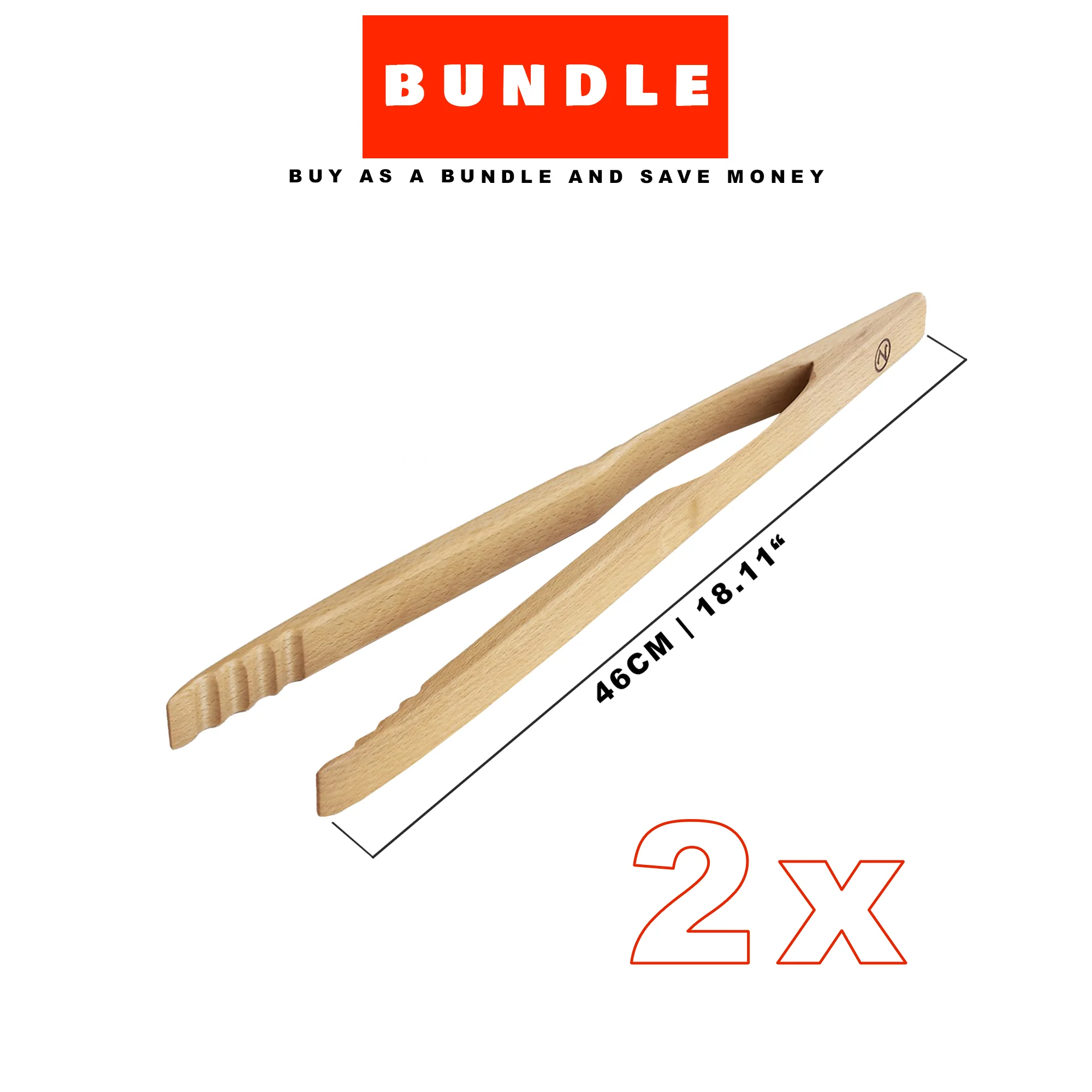 Zetzsche Kitchen Grill Tongs, Beech Wood, Gift Box - Image 12
