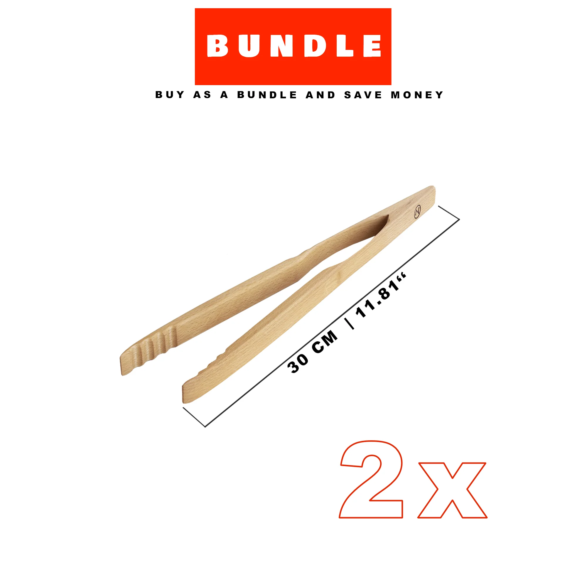 Zetzsche Kitchen Grill Tongs, Beech Wood, Gift Box - Image 13