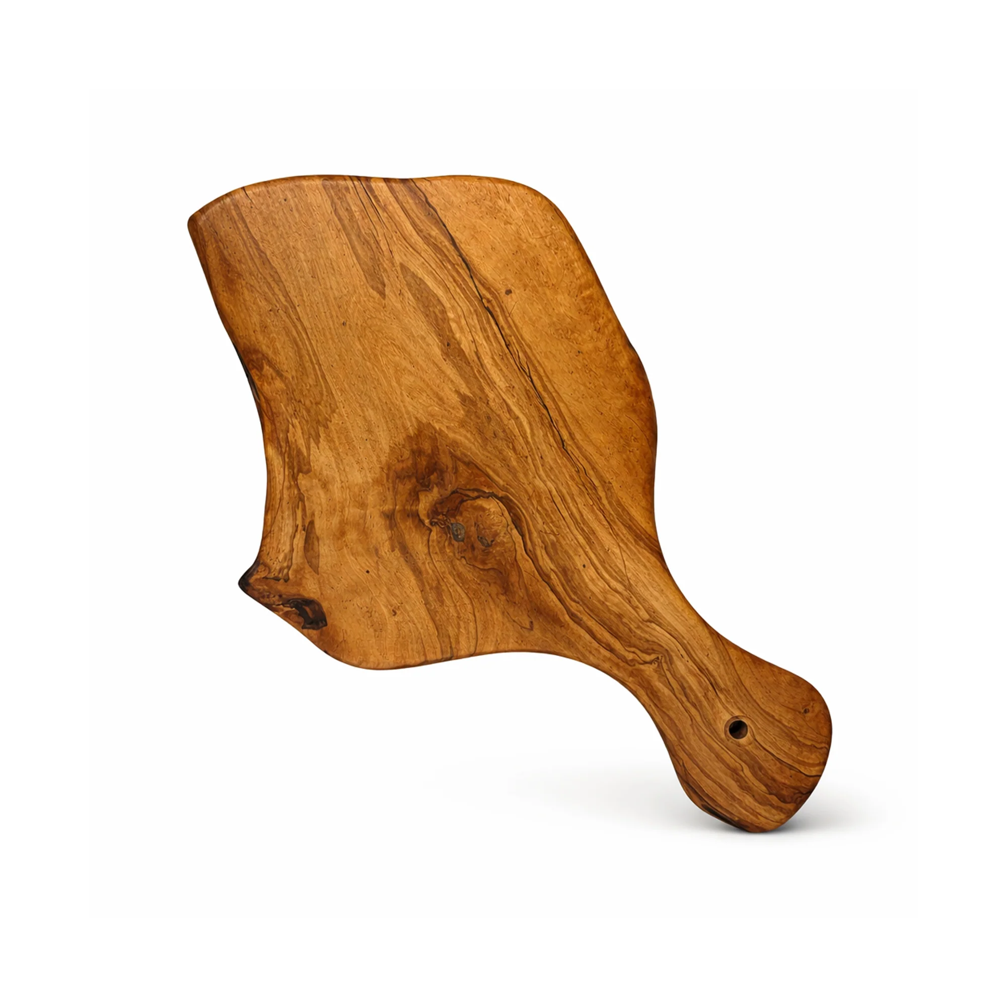 PASTERKAMP Rustic Olive Wood Serving & Cutting Board with Handle - 9.5–11" (24–28 cm) - Image 2