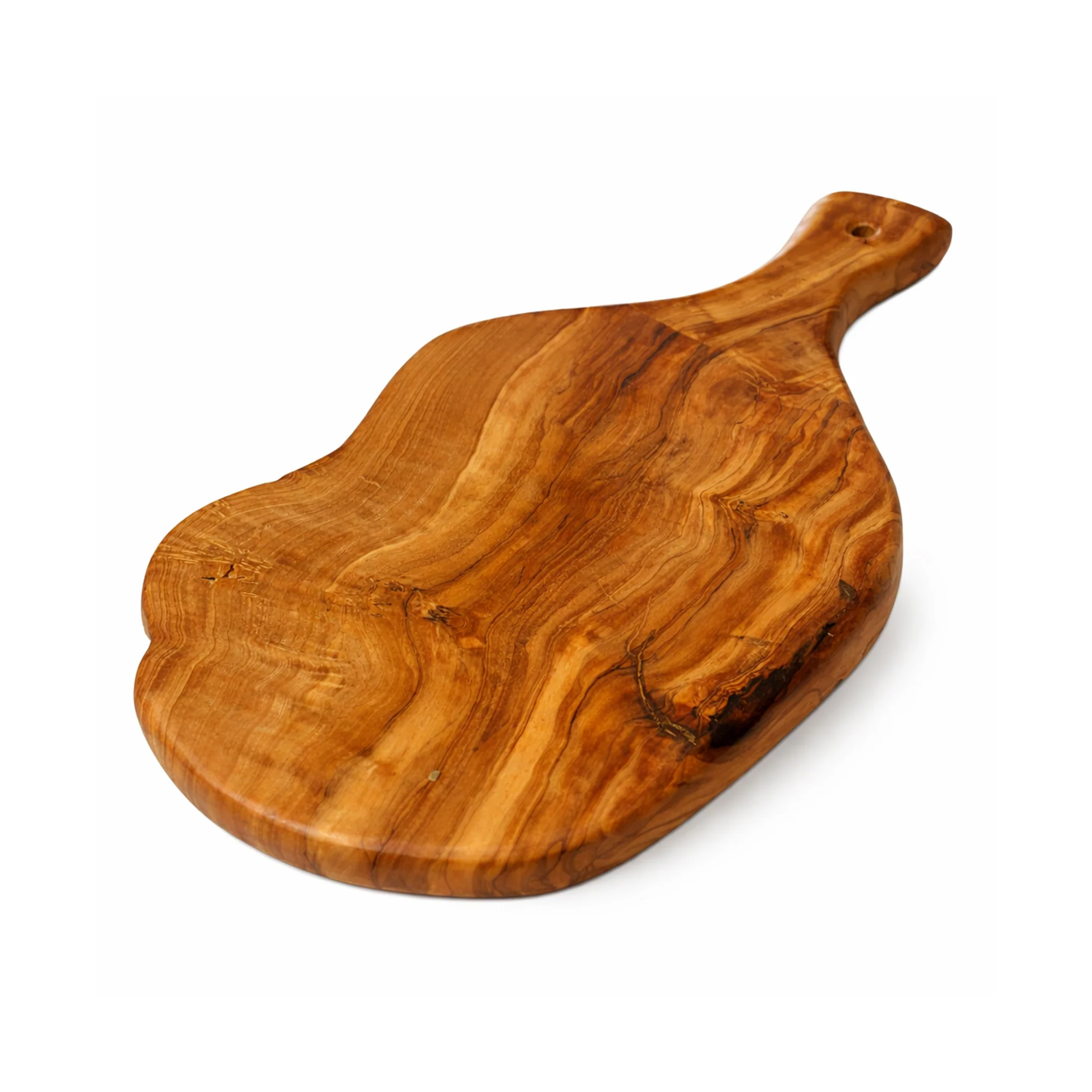PASTERKAMP Rustic Olive Wood Serving & Cutting Board with Handle - 9.5–11" (24–28 cm) - Image 3