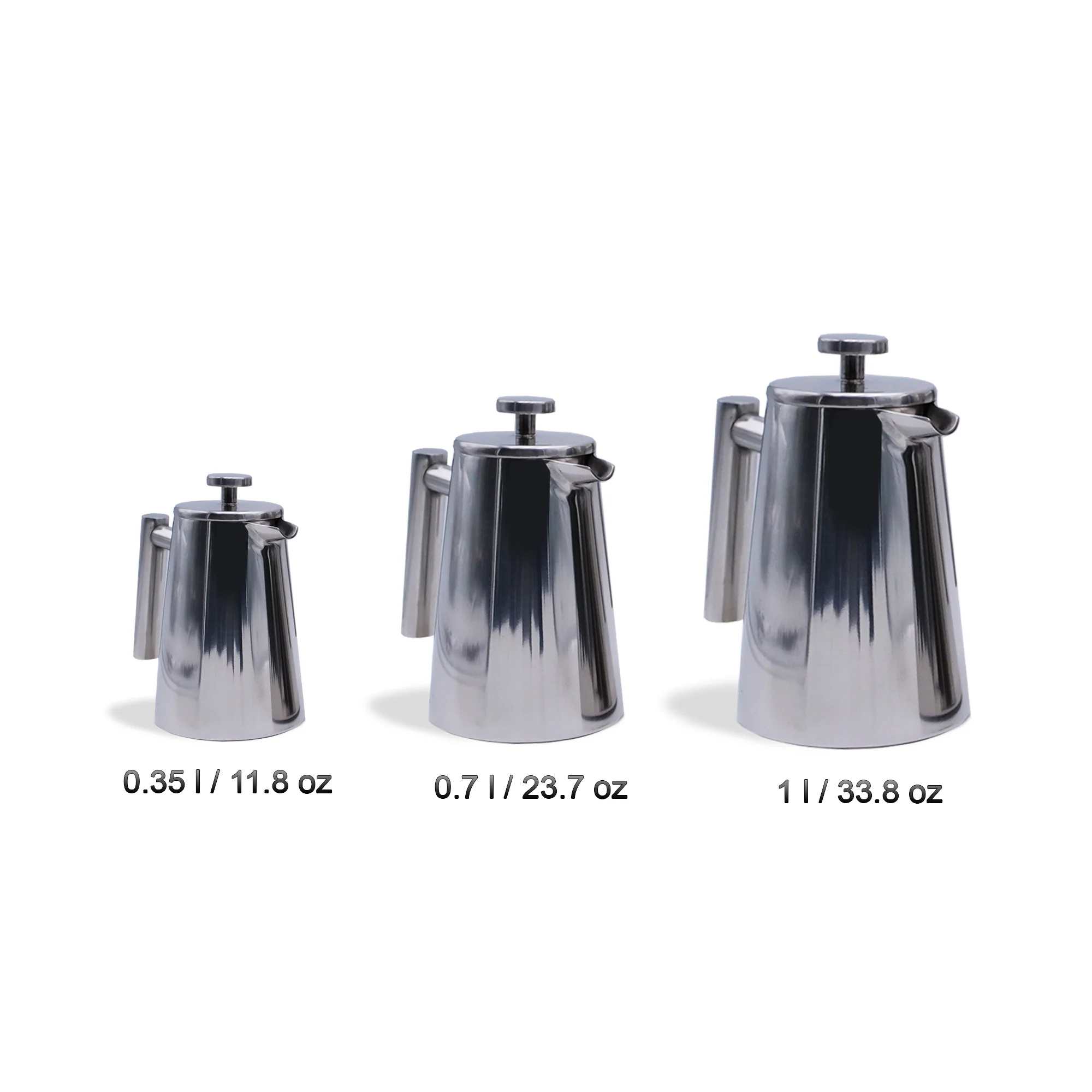 WEIS Polished Stainless Steel French Press Coffee Maker, Insulated - Image 4