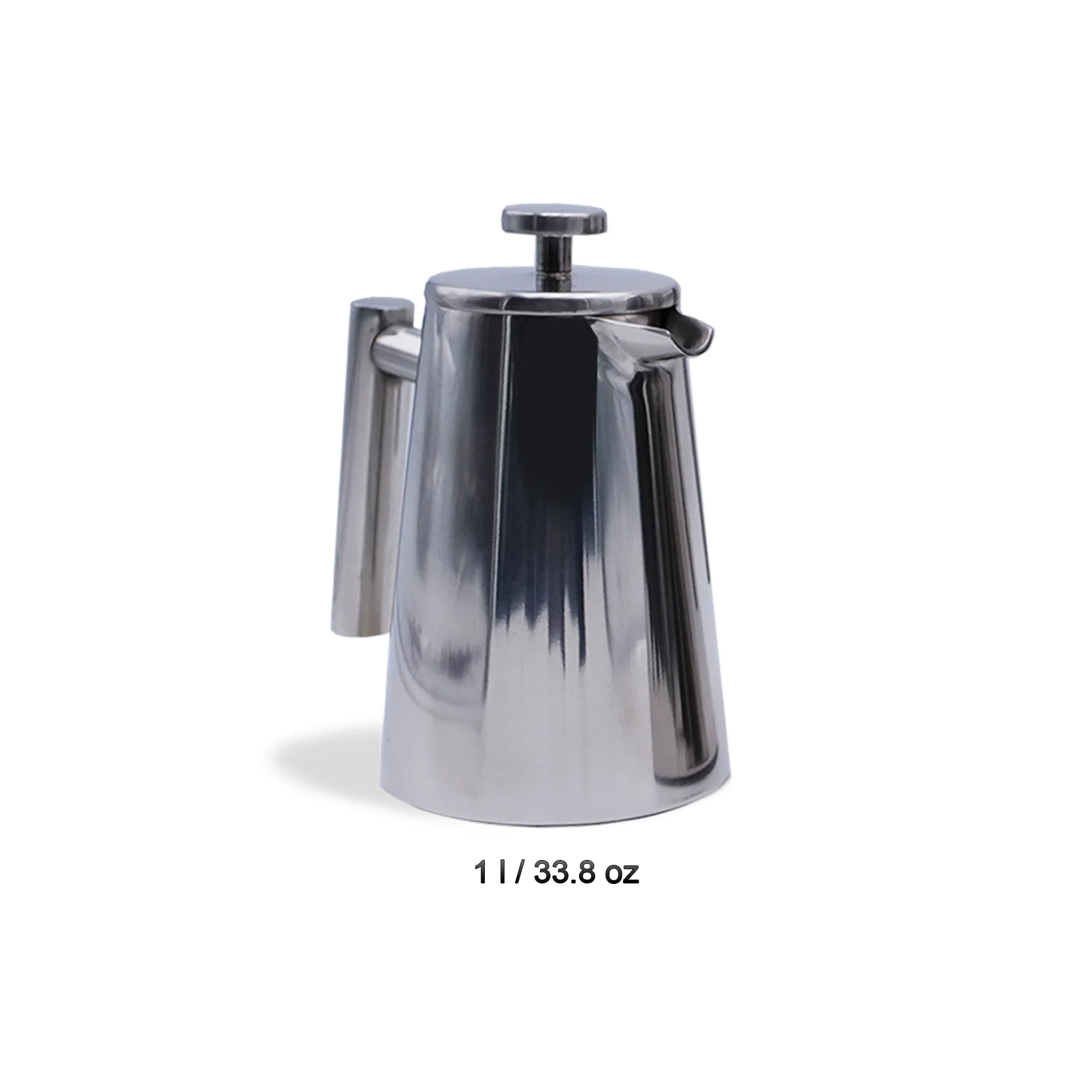 WEIS Polished Stainless Steel French Press Coffee Maker, Insulated - Image 7