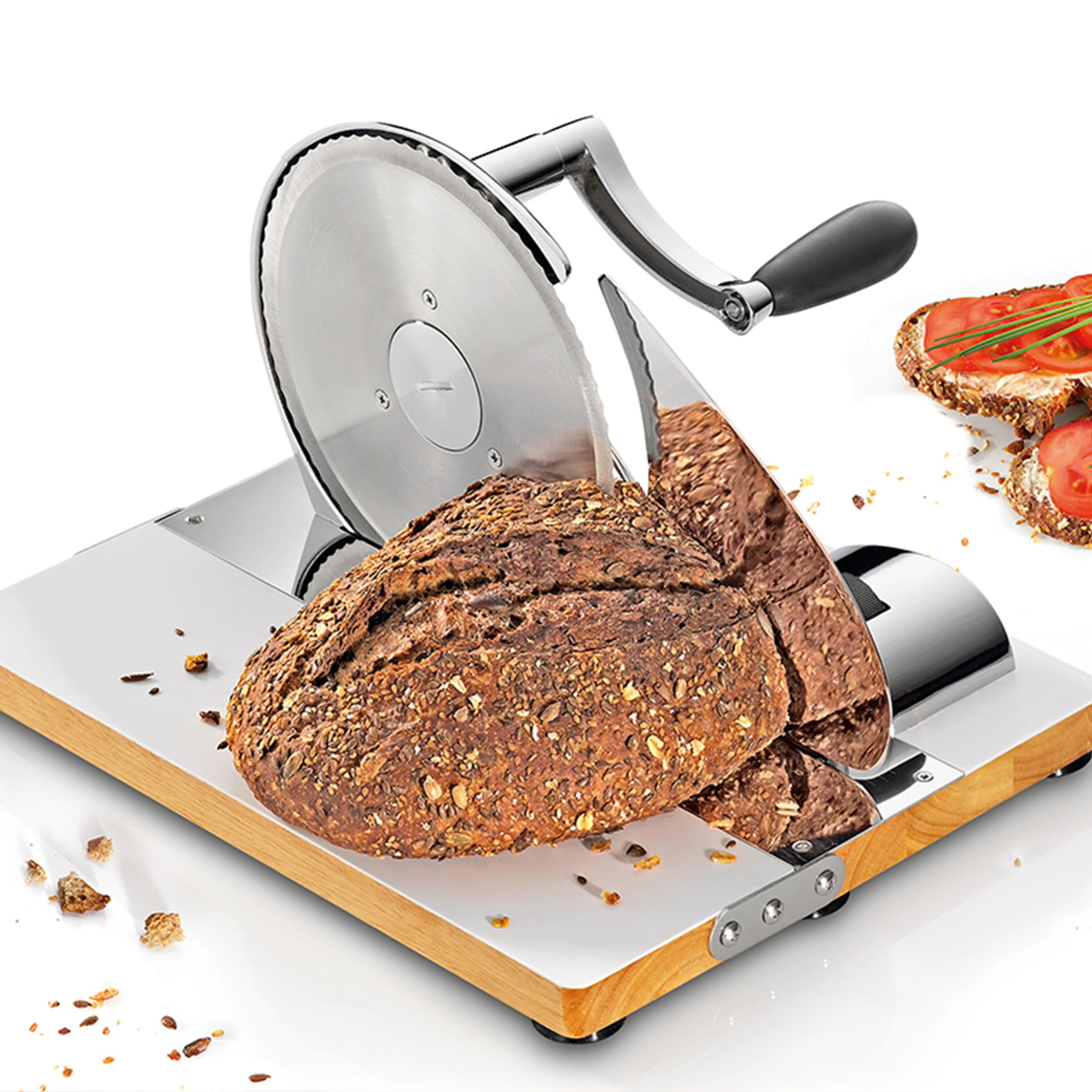 Zassenhaus Retro Hand Bread Slicer VINTAGE, Chrome - #072006 - Image 2