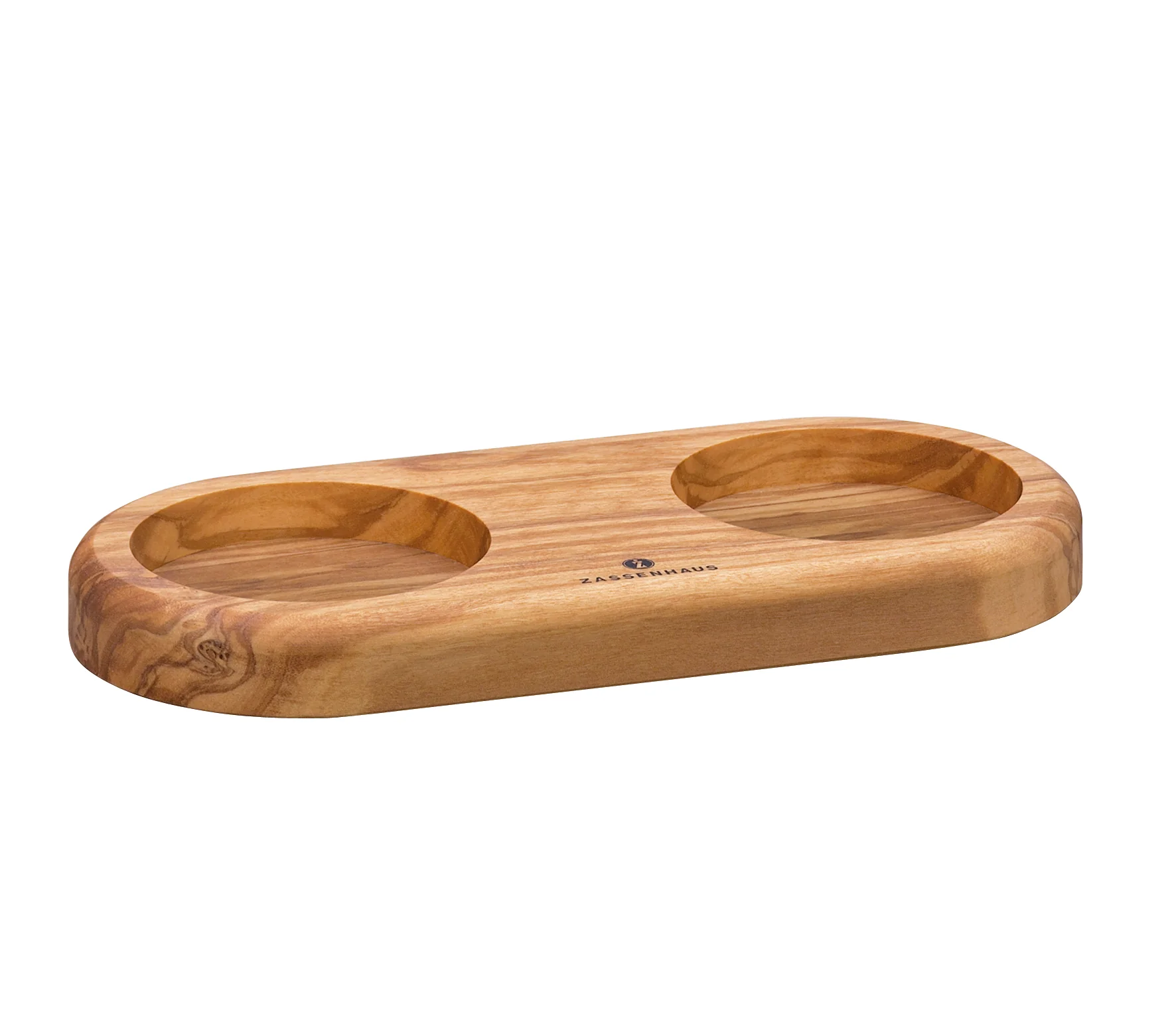 Zassenhaus Pepper & Salt Mill Set FRANKFURT with Coaster, Olive Wood - Image 4
